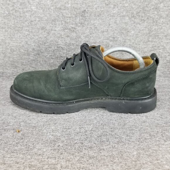 ✅Mens 8.5M VTG Timberland Black Leather Work Oxford Shoes Chunky Sole Y2K - Picture 10 of 10